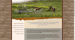 Desktop Screenshot of harmonyhillsranch.com